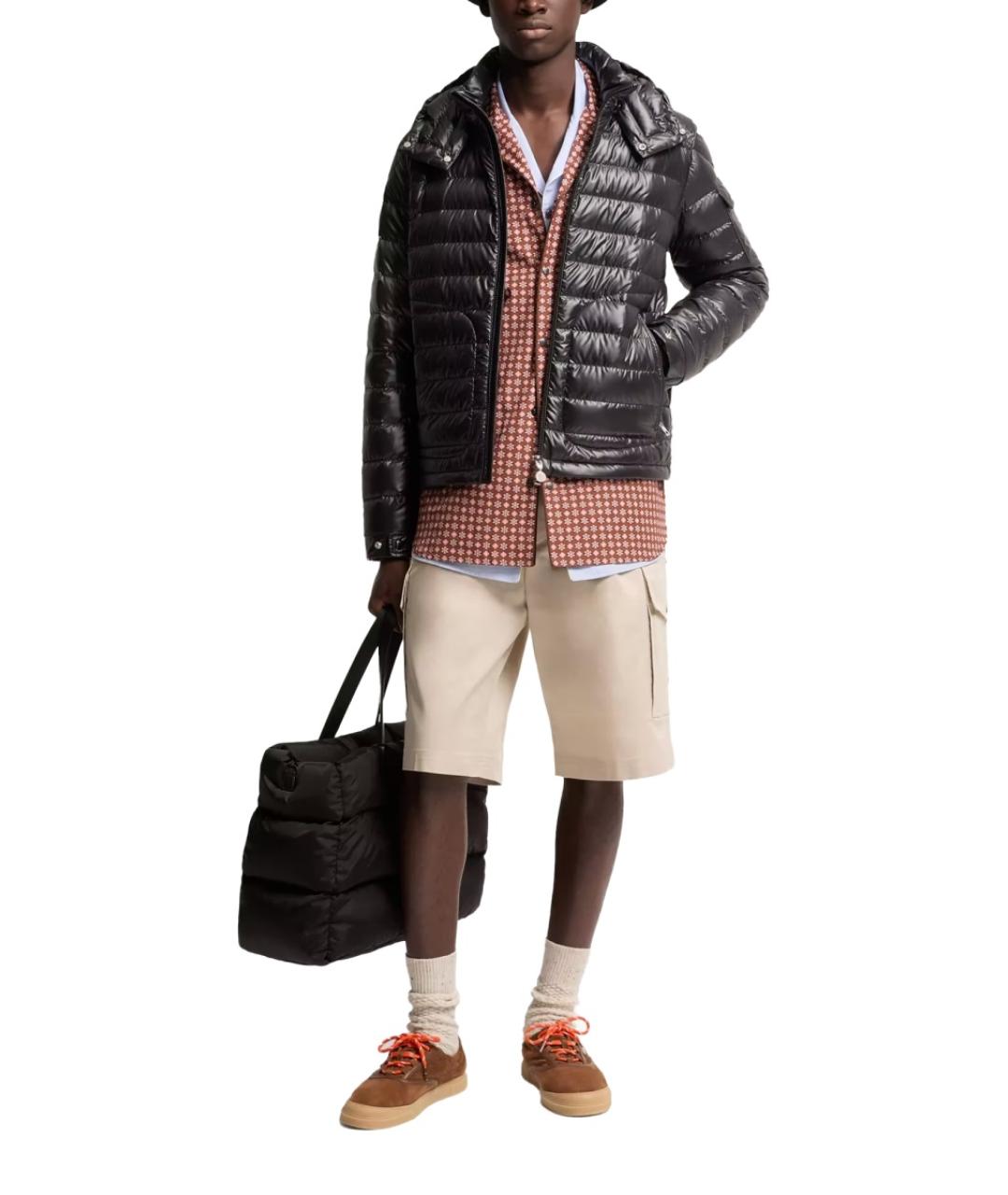MONCLER Черная полиэстеровая куртка, фото 2