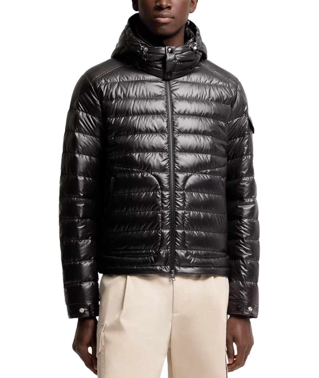 MONCLER Черная полиэстеровая куртка, фото 3