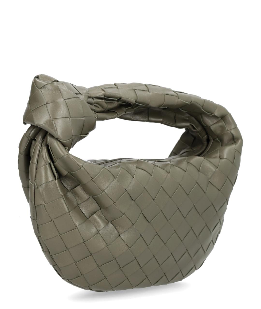 BOTTEGA VENETA Зеленая кожаная сумка тоут, фото 3