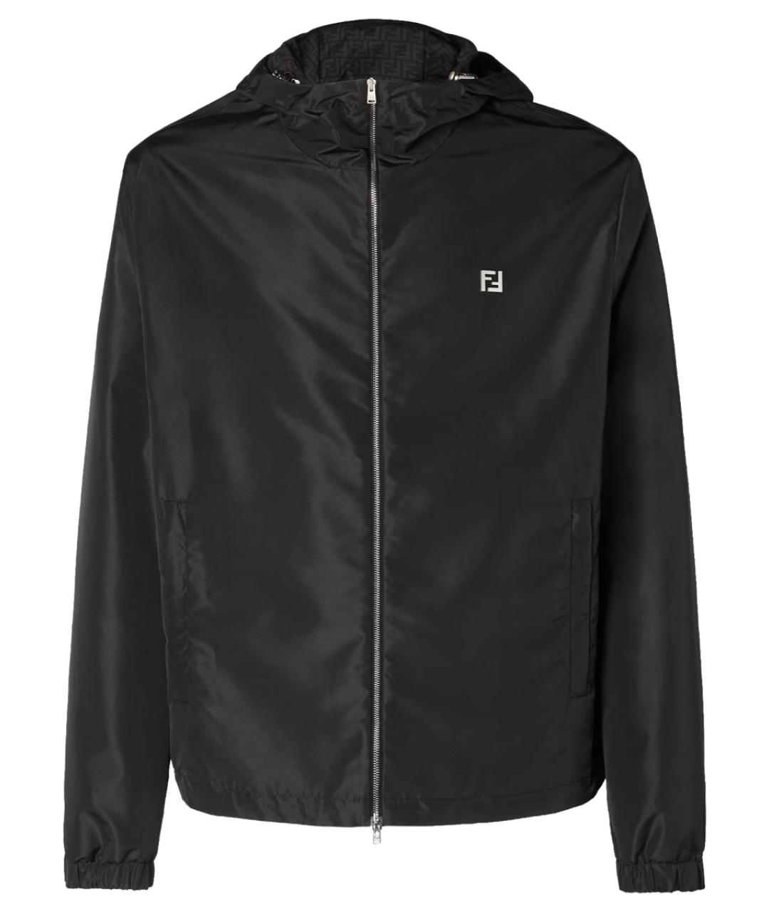 FENDI Черная полиэстеровая куртка, фото 1