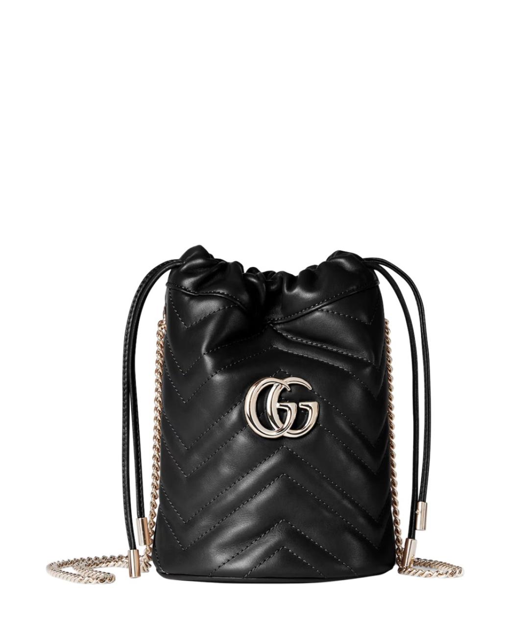 GUCCI Черная кожаная сумка через плечо, фото 1