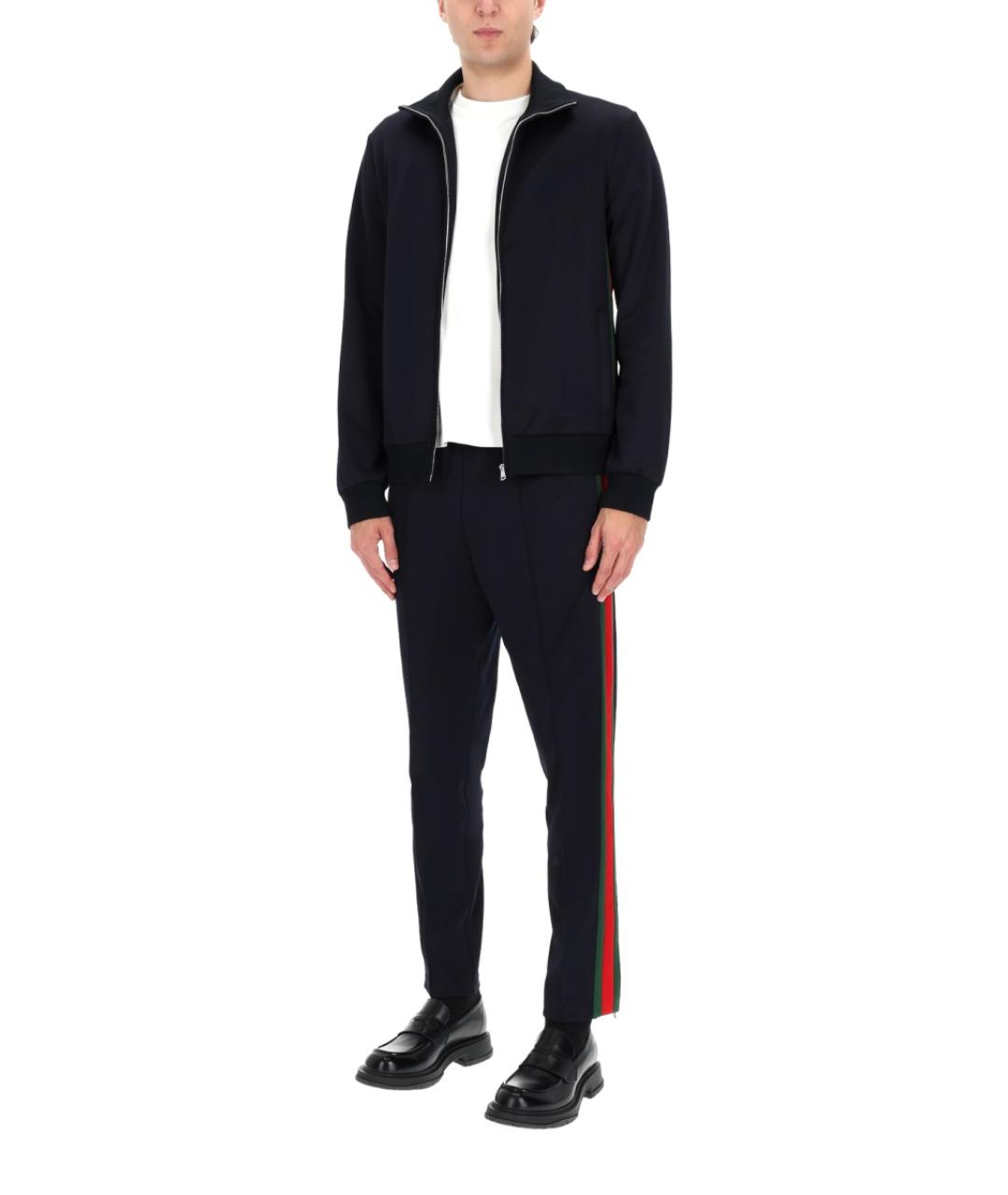 GUCCI Темно-синяя полиэстеровая куртка, фото 2