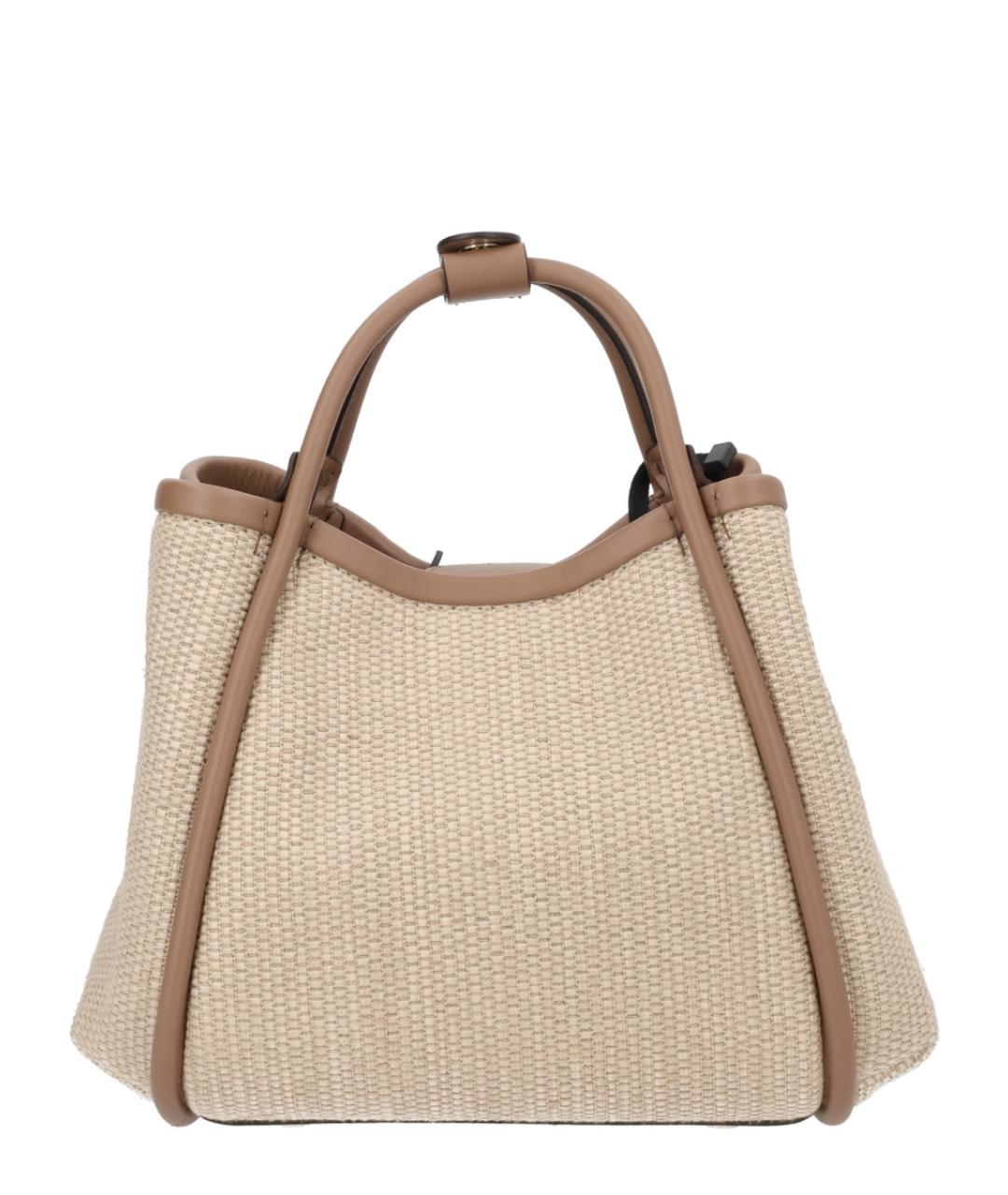 MAX MARA Бежевая хлопковая сумка через плечо, фото 3