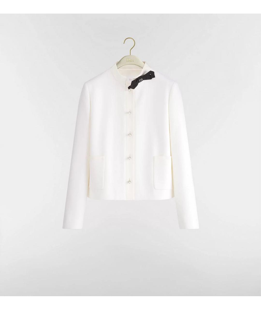 CHRISTIAN DIOR Белый шерстяной кардиган, фото 3