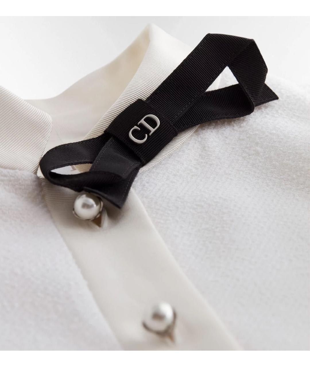 CHRISTIAN DIOR Белый шерстяной кардиган, фото 2