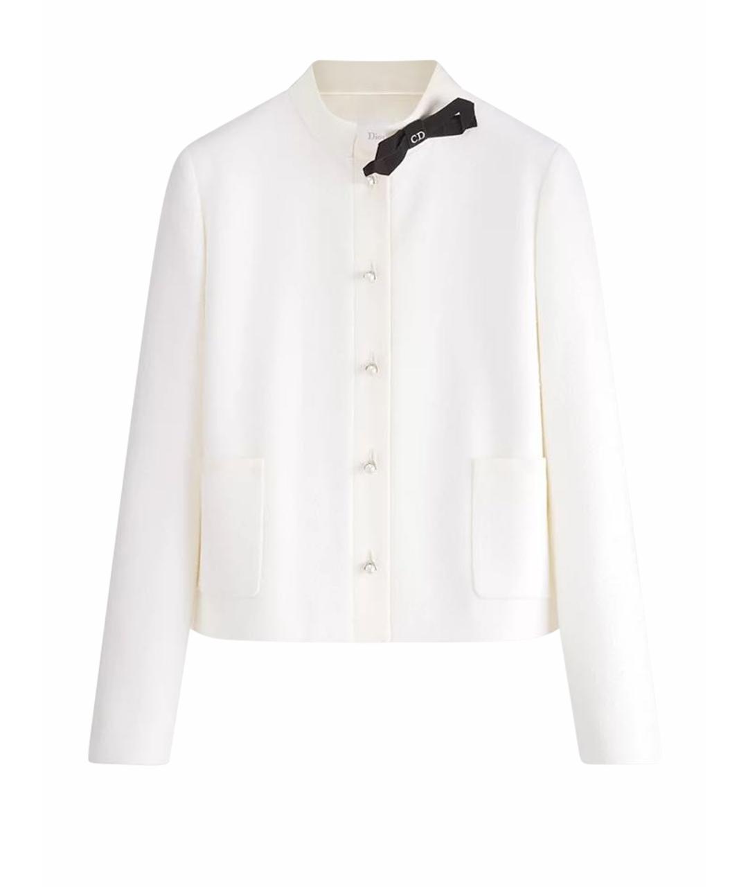 CHRISTIAN DIOR Белый шерстяной кардиган, фото 1