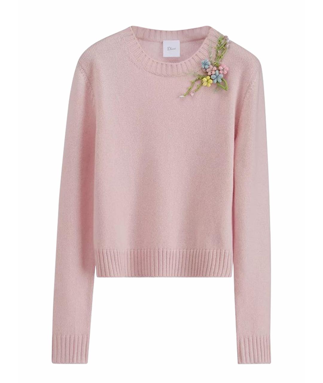 CHRISTIAN DIOR Розовый кашемировый джемпер / свитер, фото 4