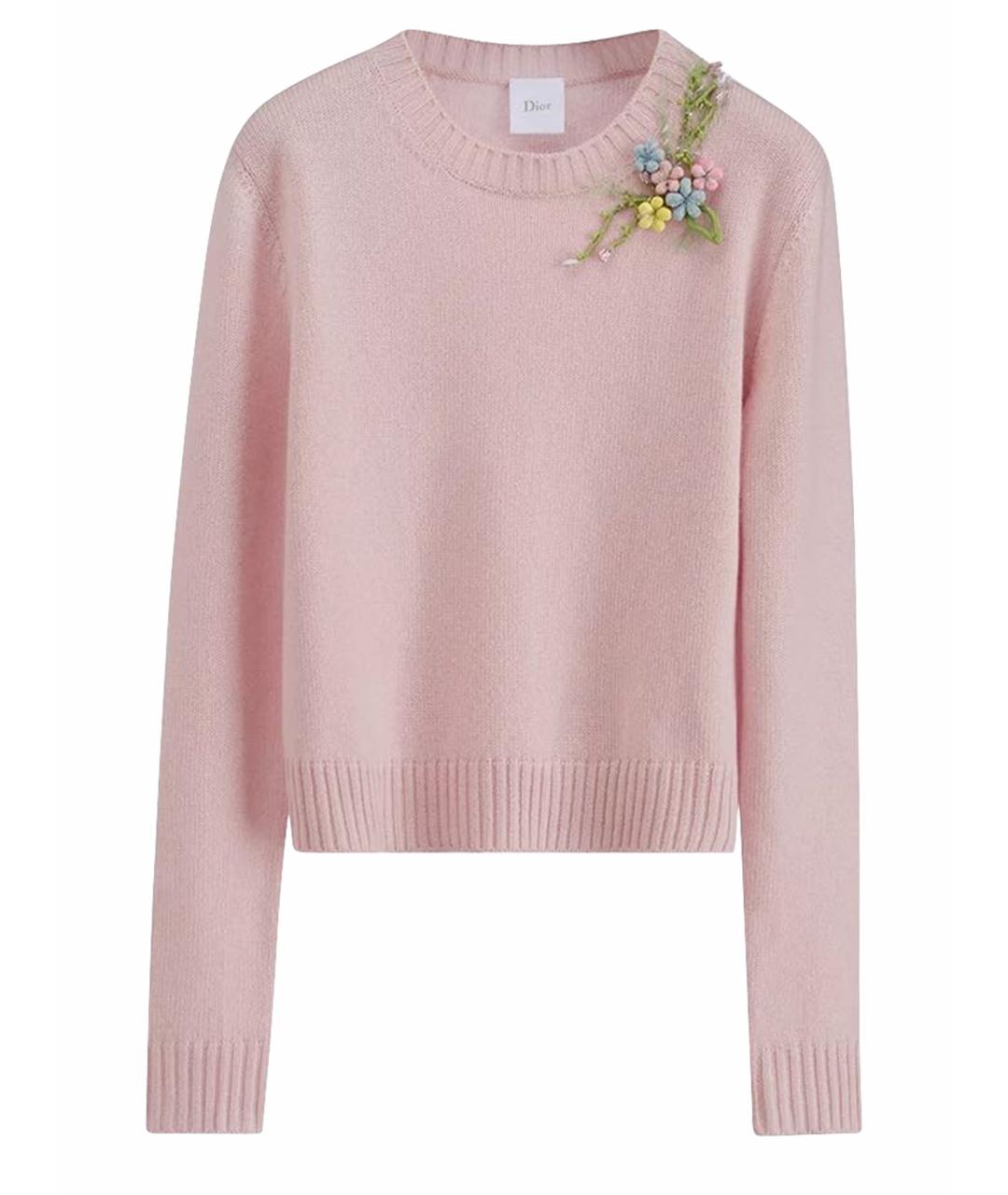 CHRISTIAN DIOR Розовый кашемировый джемпер / свитер, фото 1