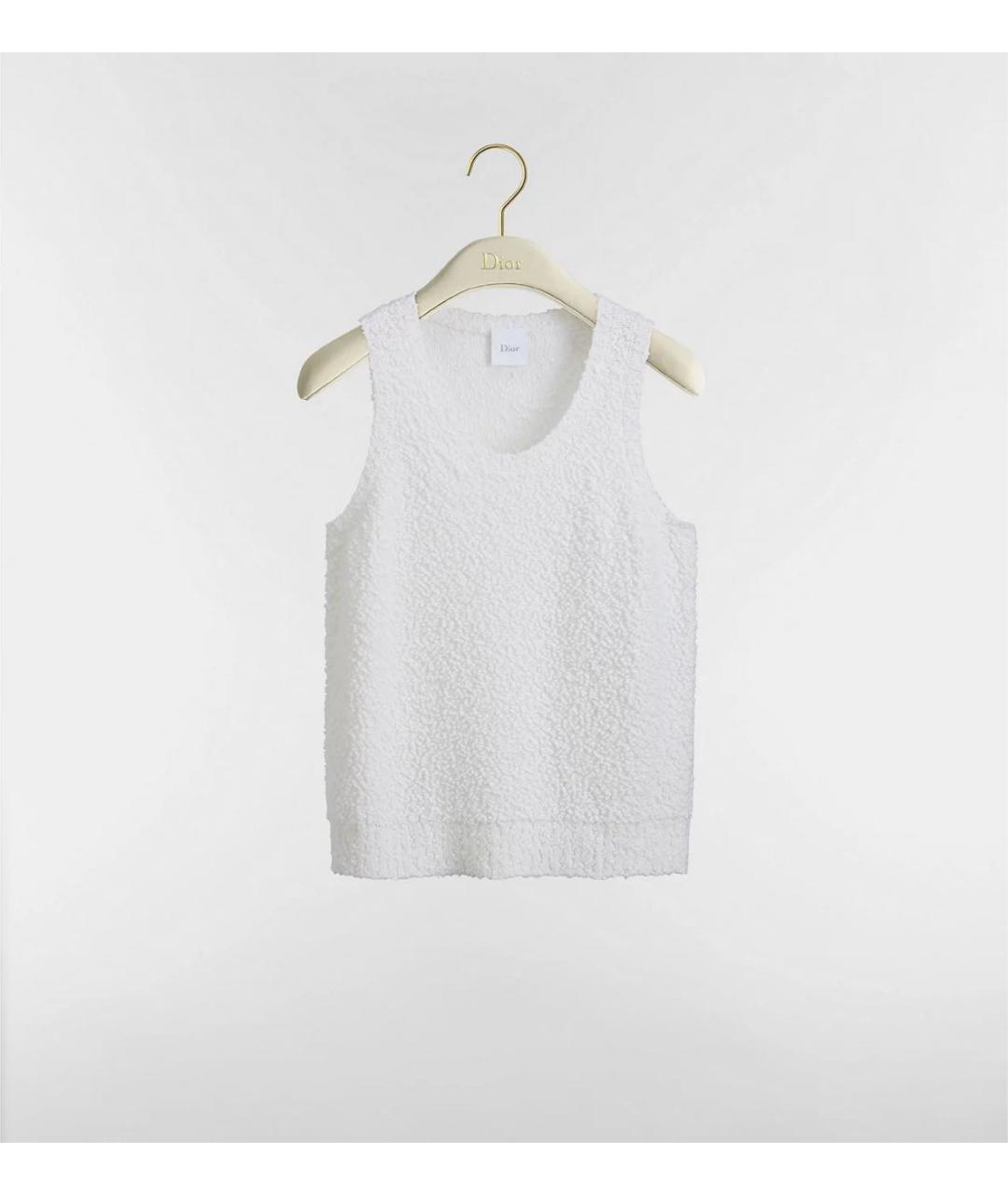 CHRISTIAN DIOR Белый хлопковый кардиган, фото 2