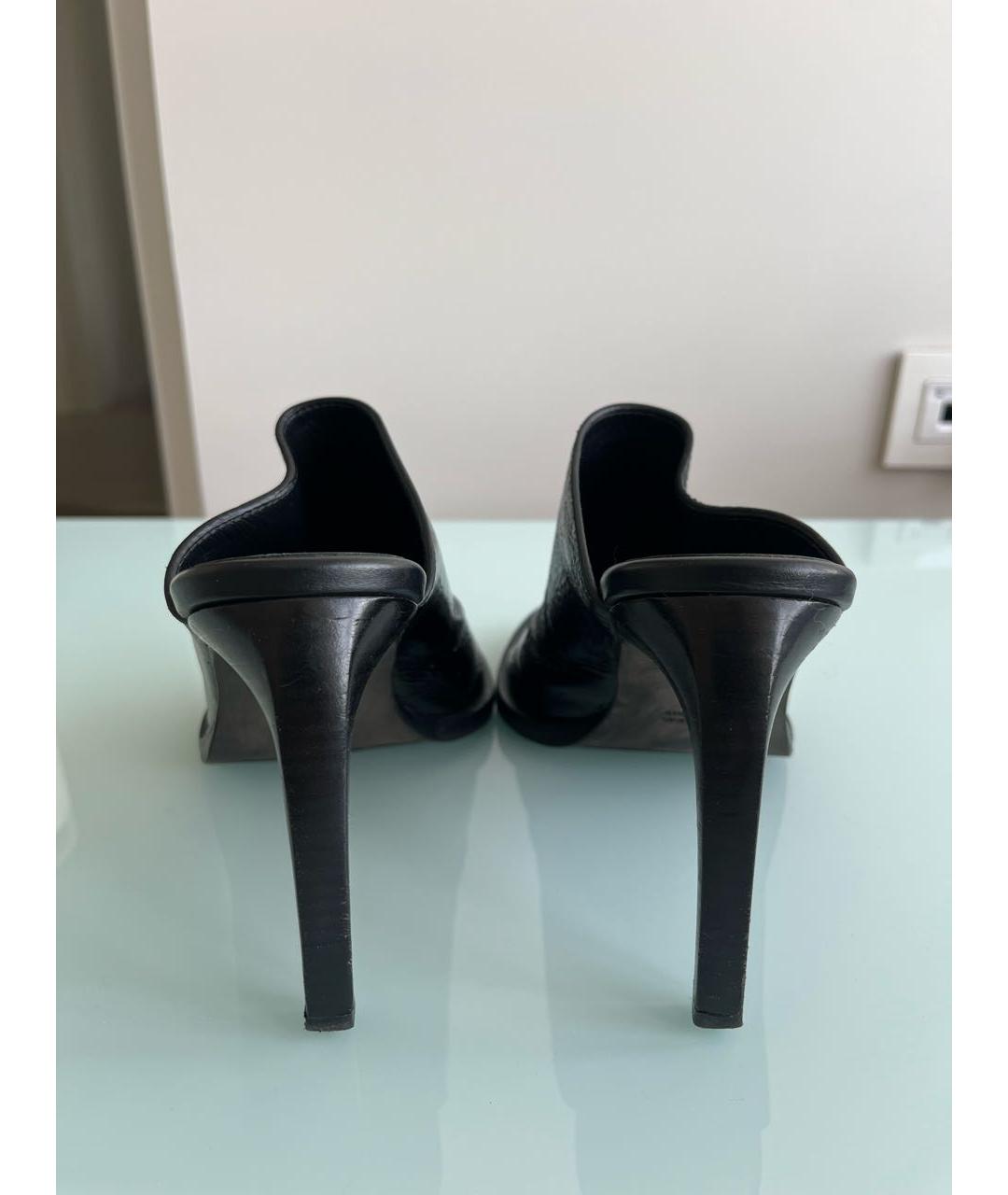 ANN DEMEULEMEESTER Черные мюли из лакированной кожи, фото 4