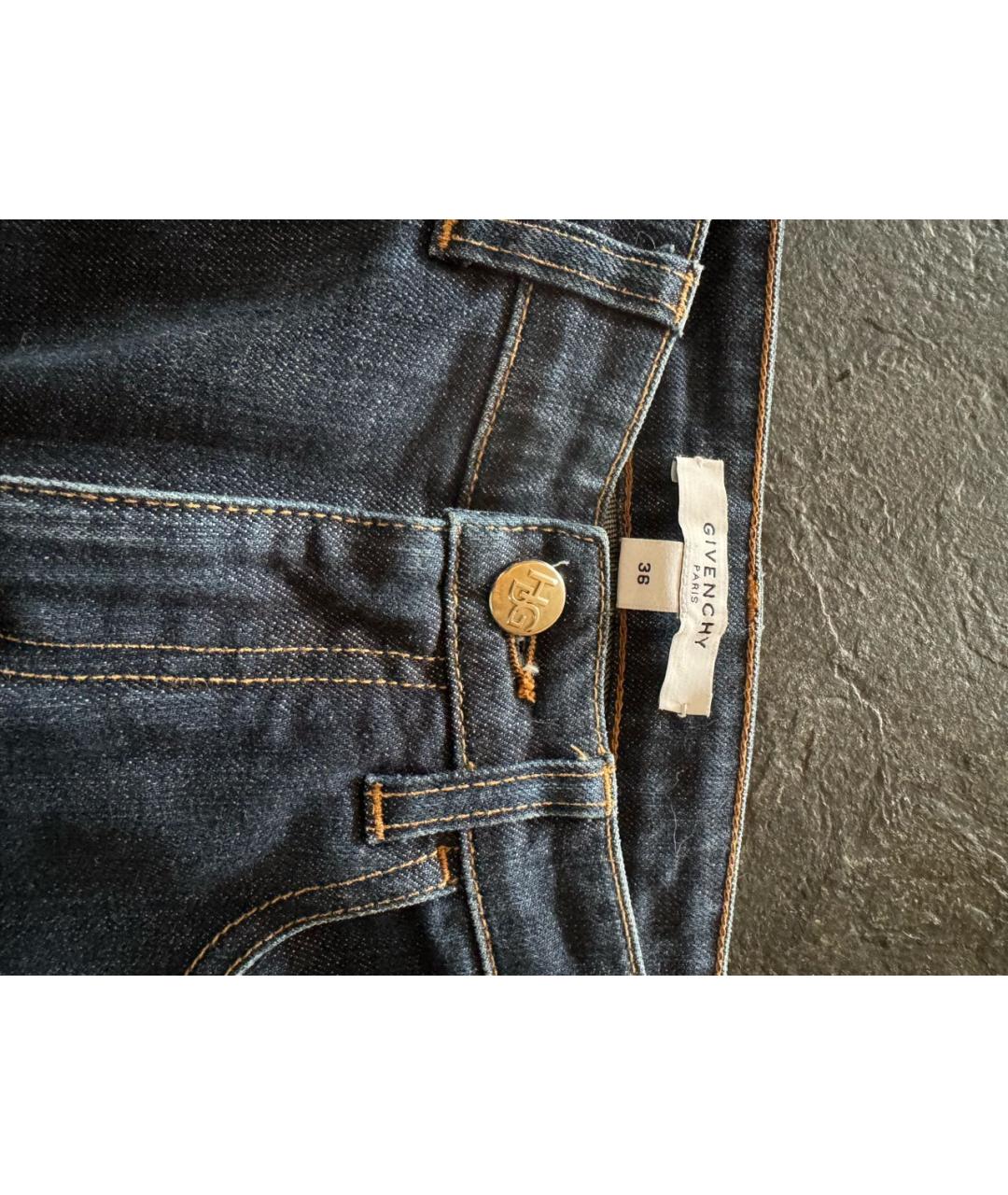 GIVENCHY Синие хлопко-эластановые джинсы слим, фото 5