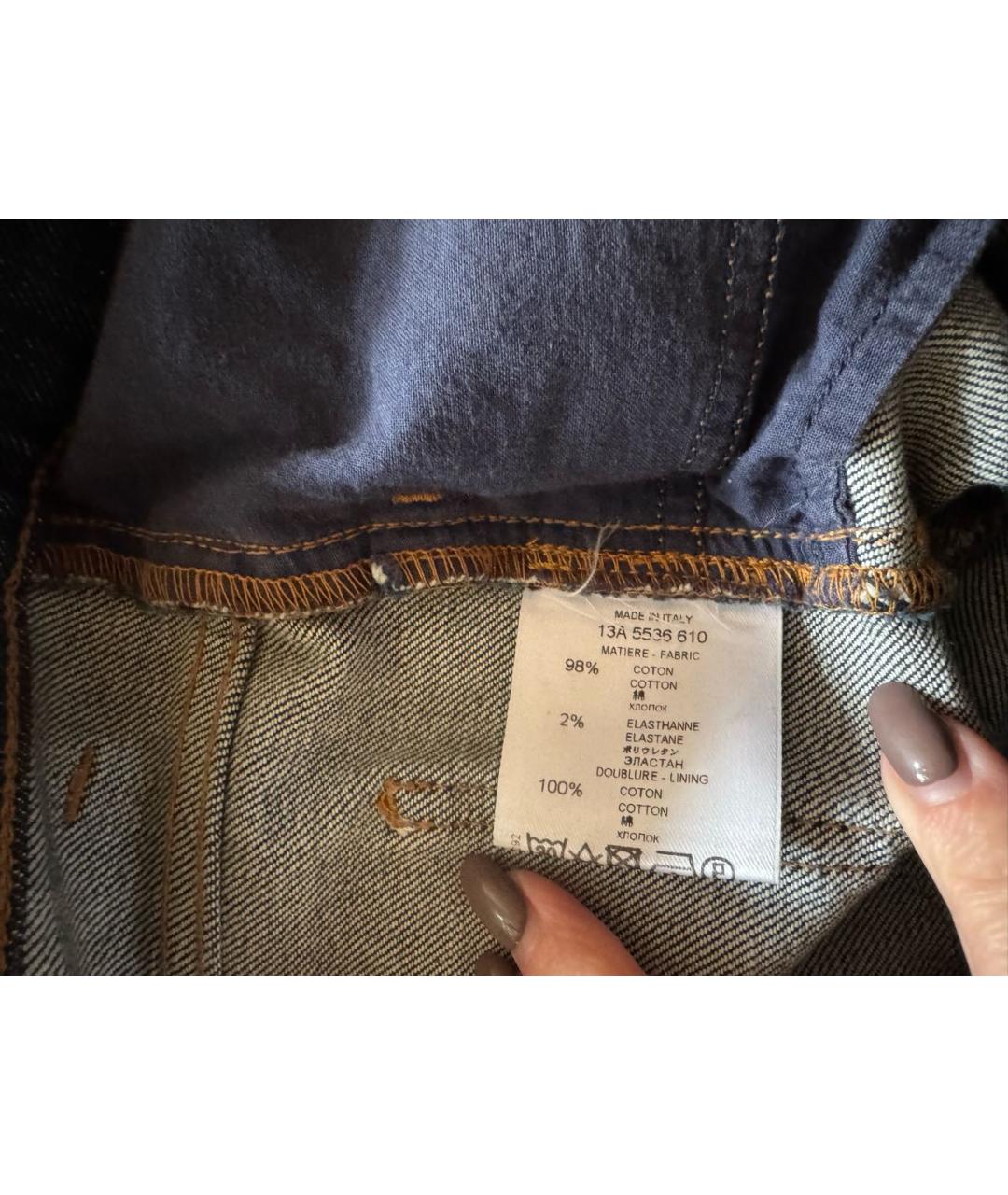 GIVENCHY Синие хлопко-эластановые джинсы слим, фото 4