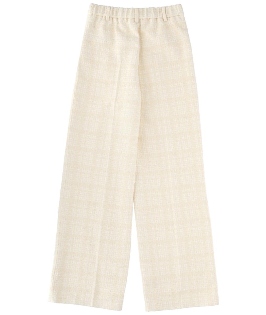 GUCCI Бежевые хлопковые прямые брюки, фото 3