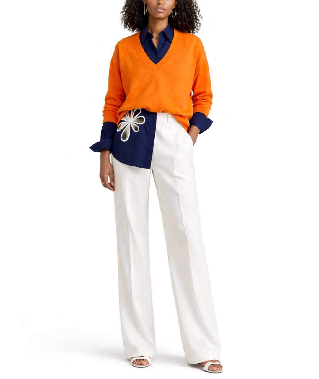 FENDI Оранжевый кашемировый джемпер / свитер, фото 2