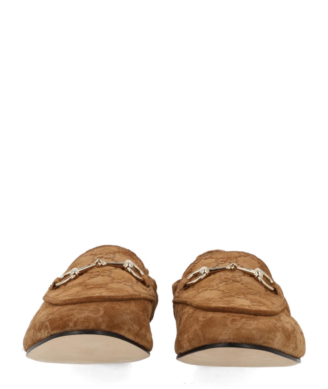 GUCCI Коричневые кожаные лоферы, фото 3