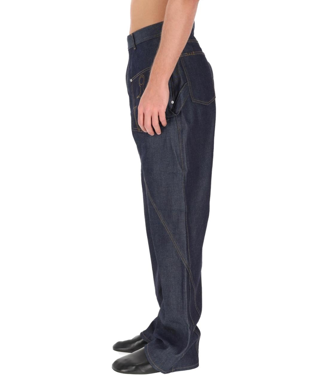 J.W.ANDERSON Синие хлопковые прямые джинсы, фото 6