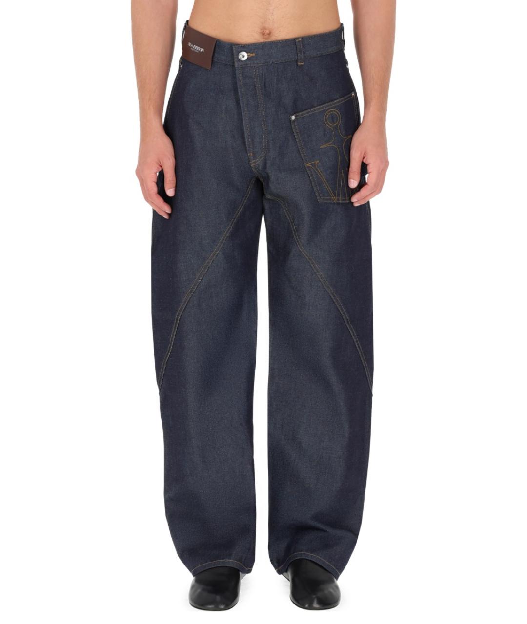 J.W.ANDERSON Синие хлопковые прямые джинсы, фото 5