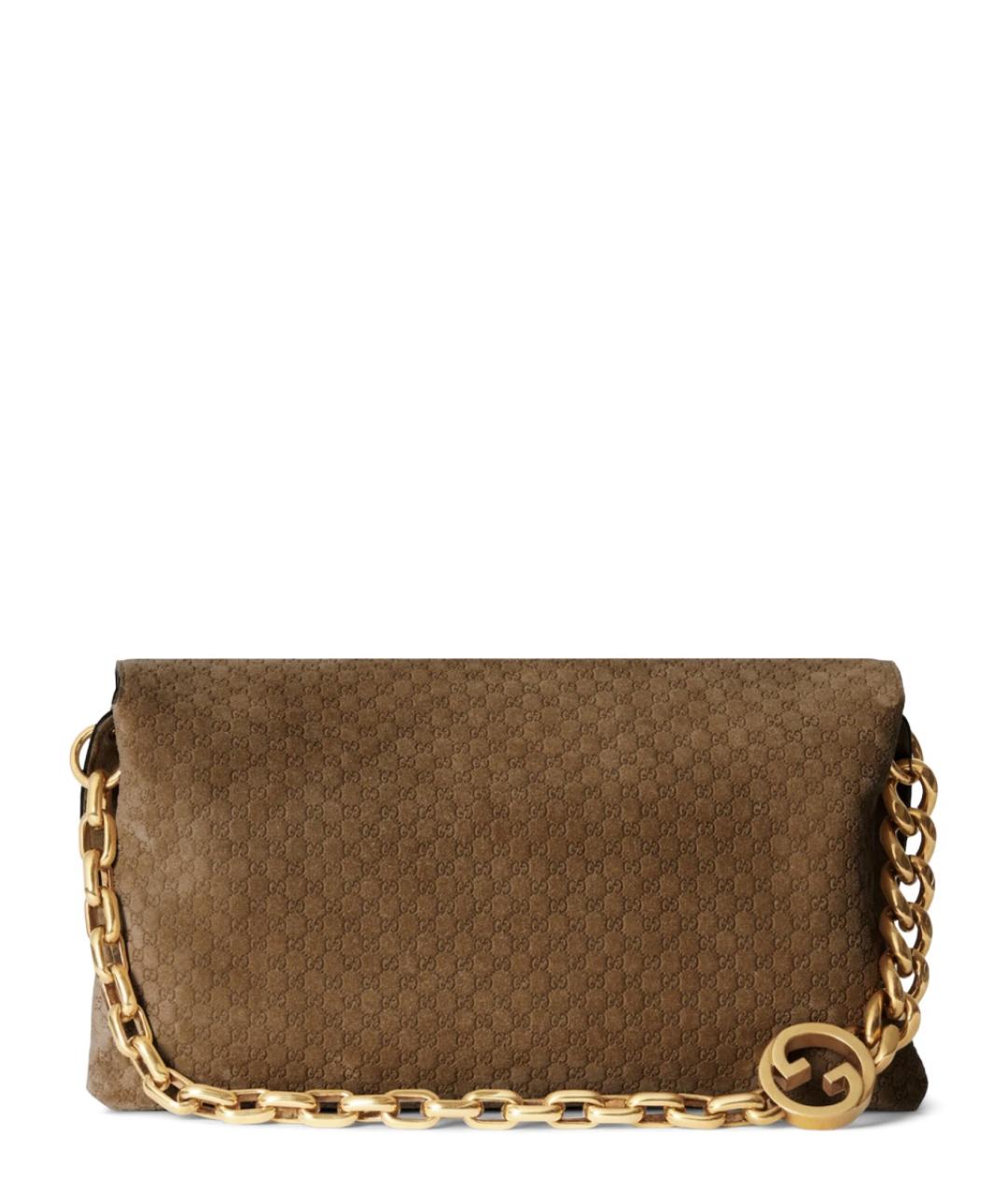 GUCCI Коричневая кожаная сумка через плечо, фото 2