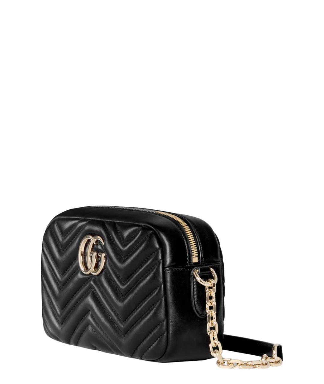 GUCCI Черная кожаная сумка через плечо, фото 2