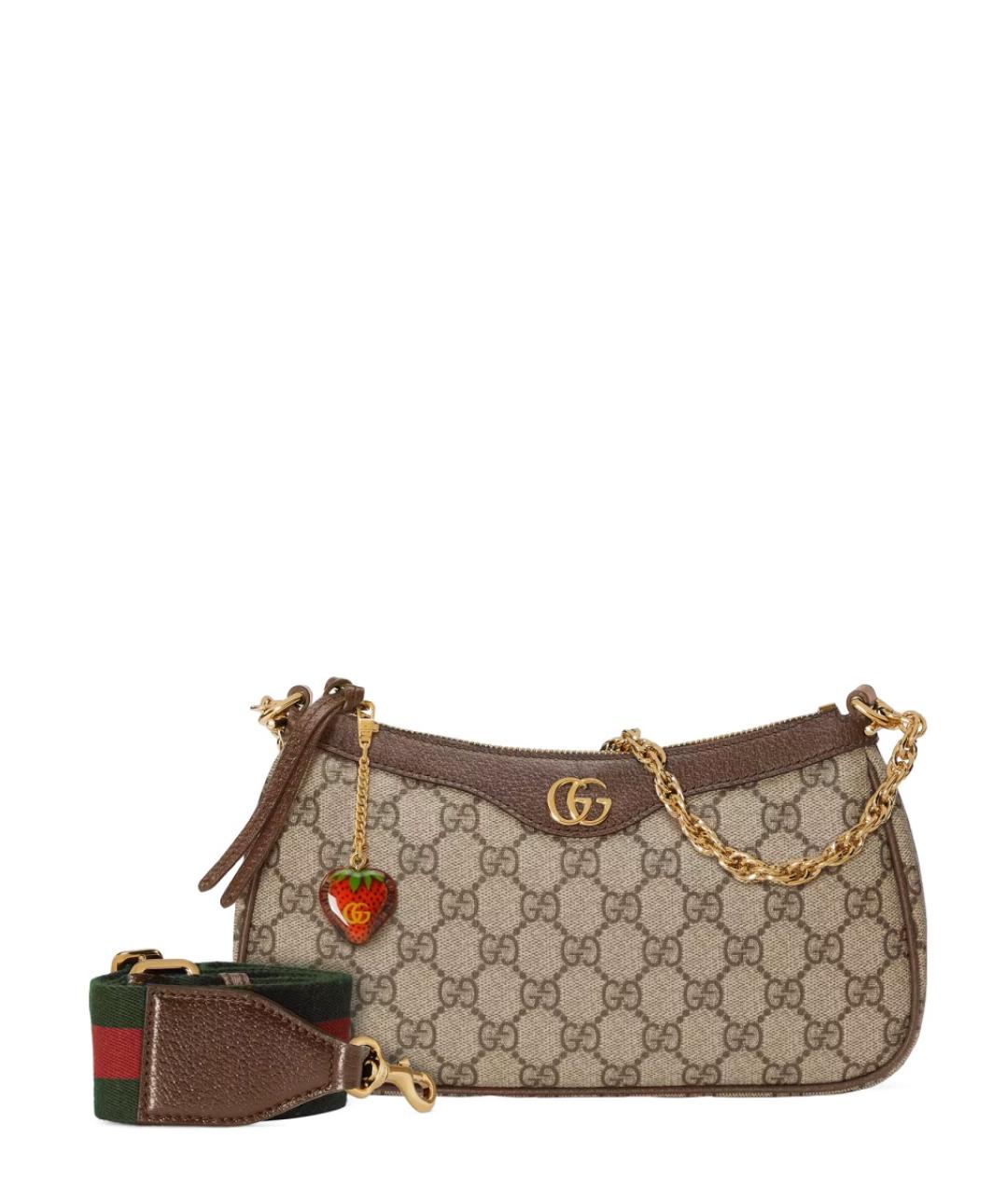 GUCCI Бежевая сумка через плечо из искусственной кожи, фото 2