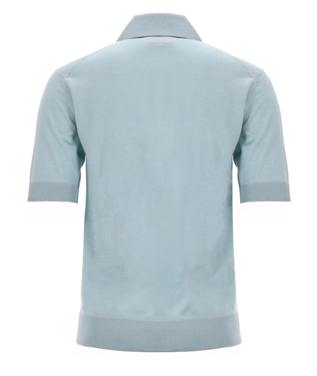 GUCCI Голубая шерстяная футболка, фото 2