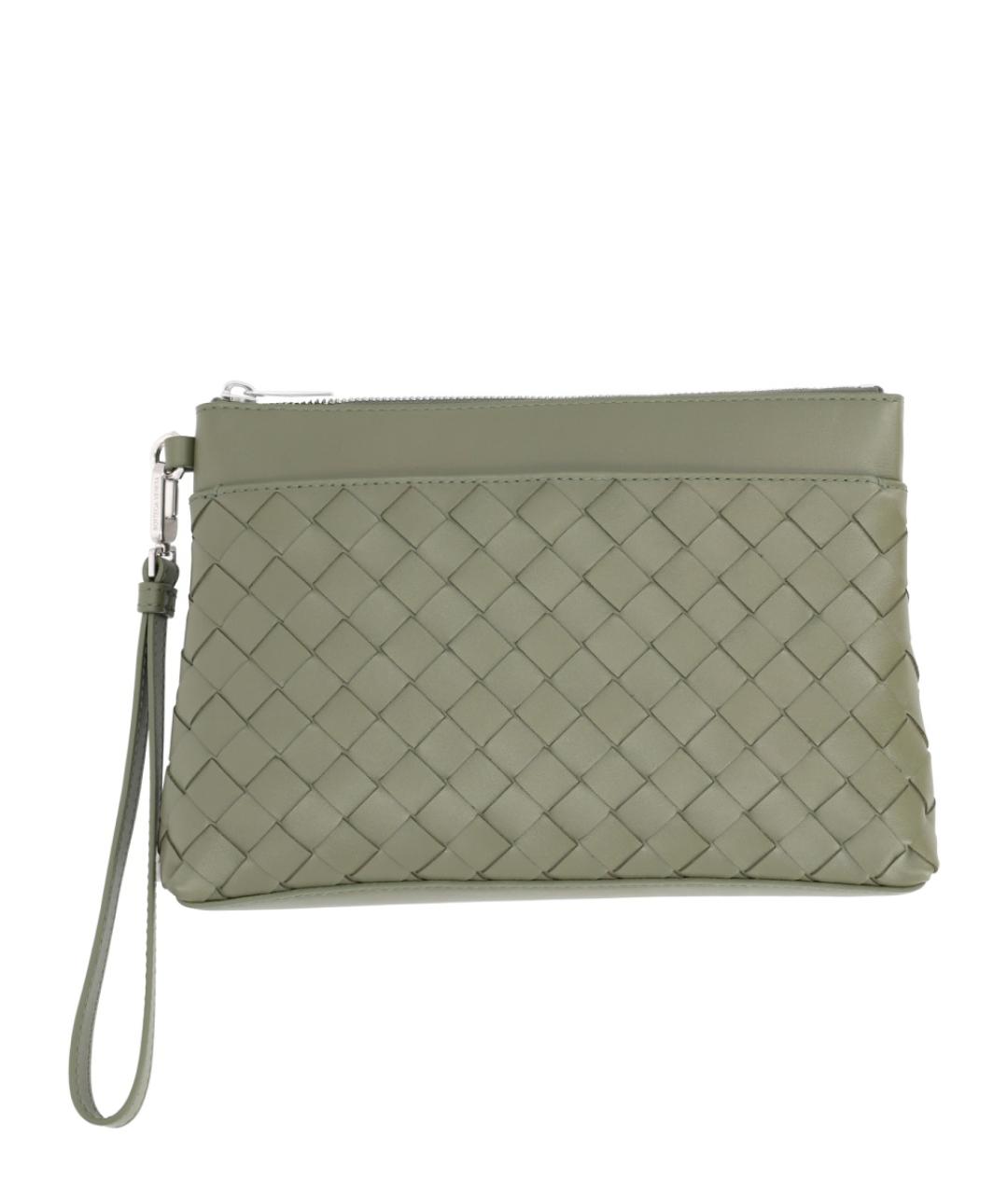 BOTTEGA VENETA Зеленая кожаная папка для документов, фото 1