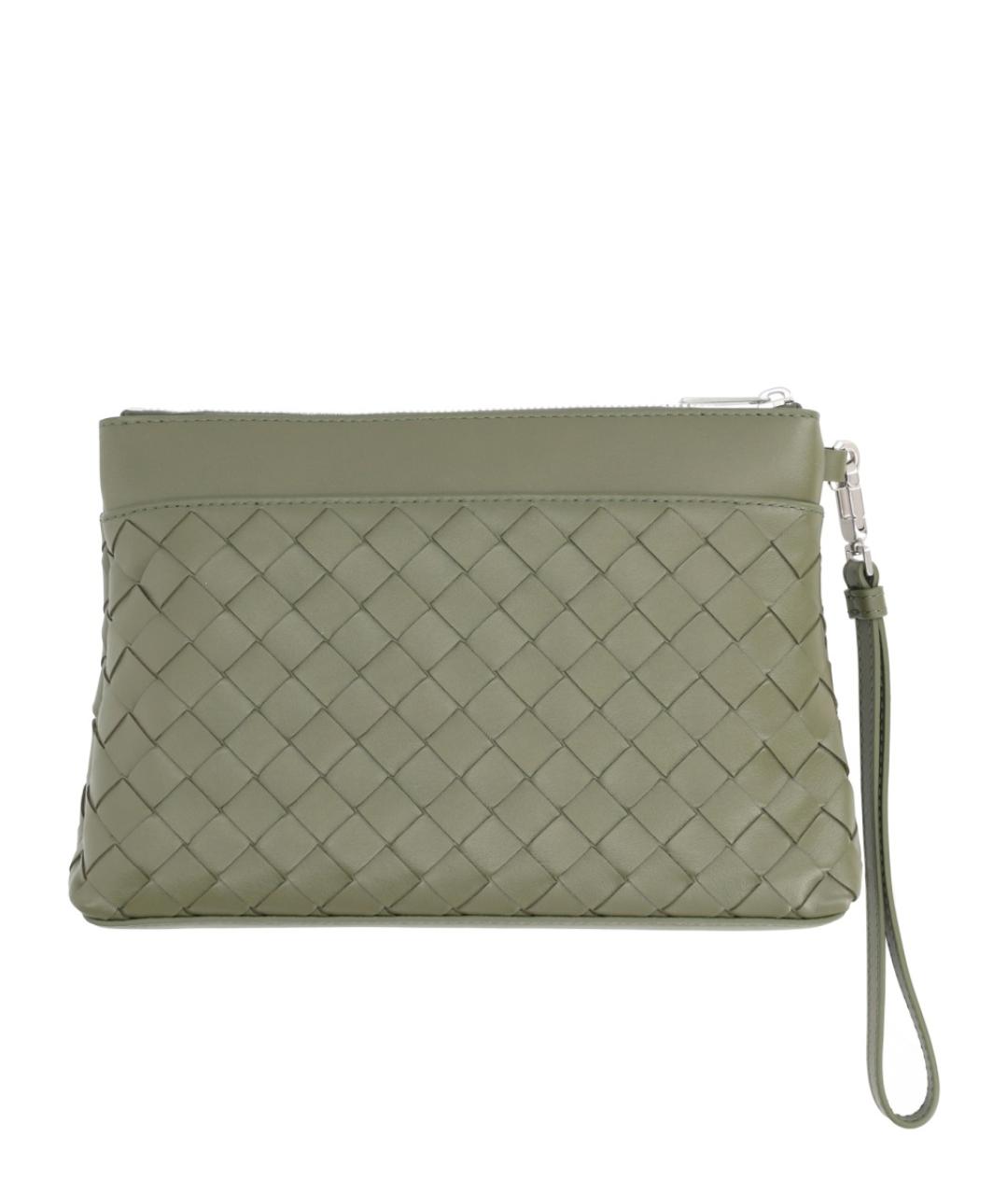 BOTTEGA VENETA Зеленая кожаная папка для документов, фото 2