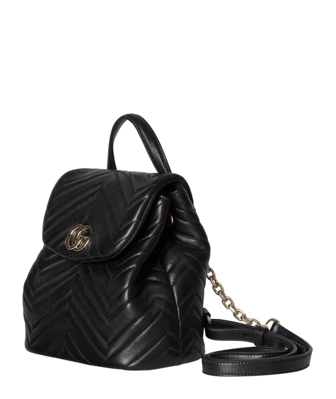 GUCCI Черный кожаный рюкзак, фото 3