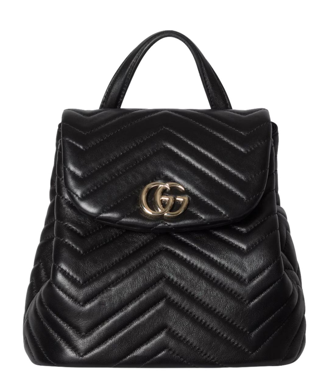 GUCCI Черный кожаный рюкзак, фото 1