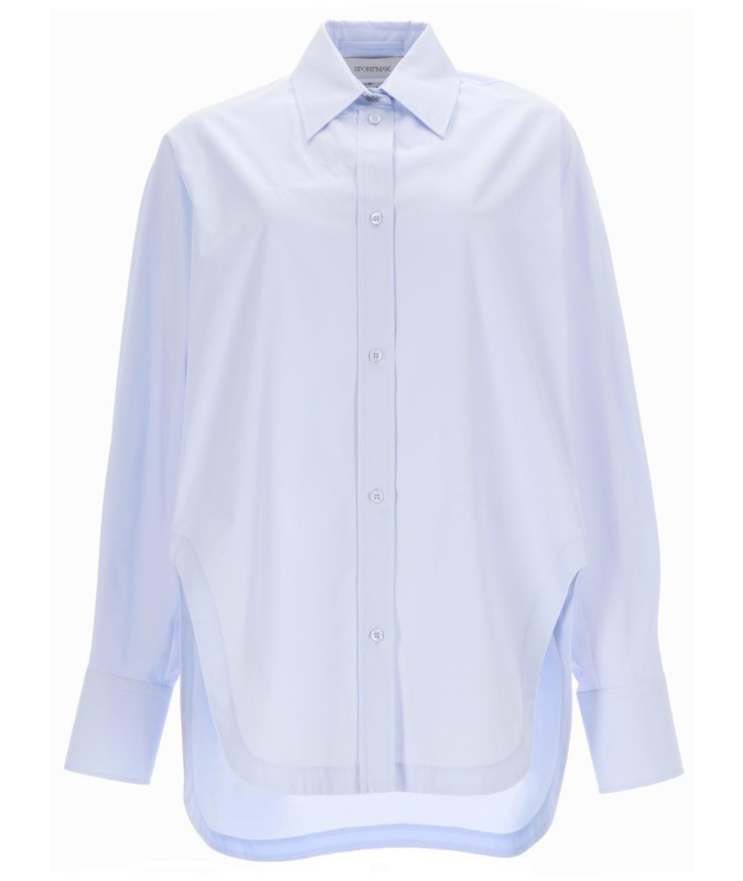 SPORTMAX Голубая хлопковая рубашка, фото 1