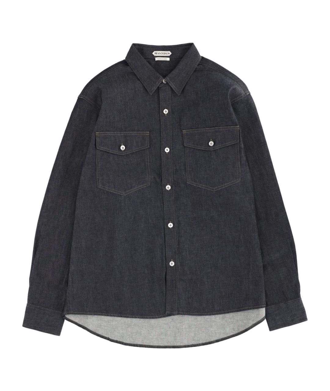 J.W.ANDERSON Синяя хлопковая кэжуал рубашка, фото 1