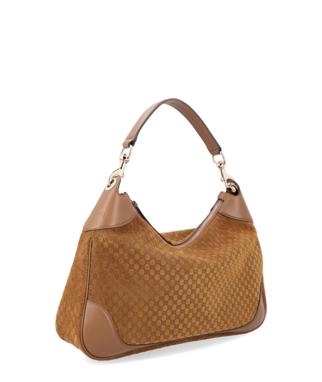 GUCCI Коричневая кожаная сумка через плечо, фото 3