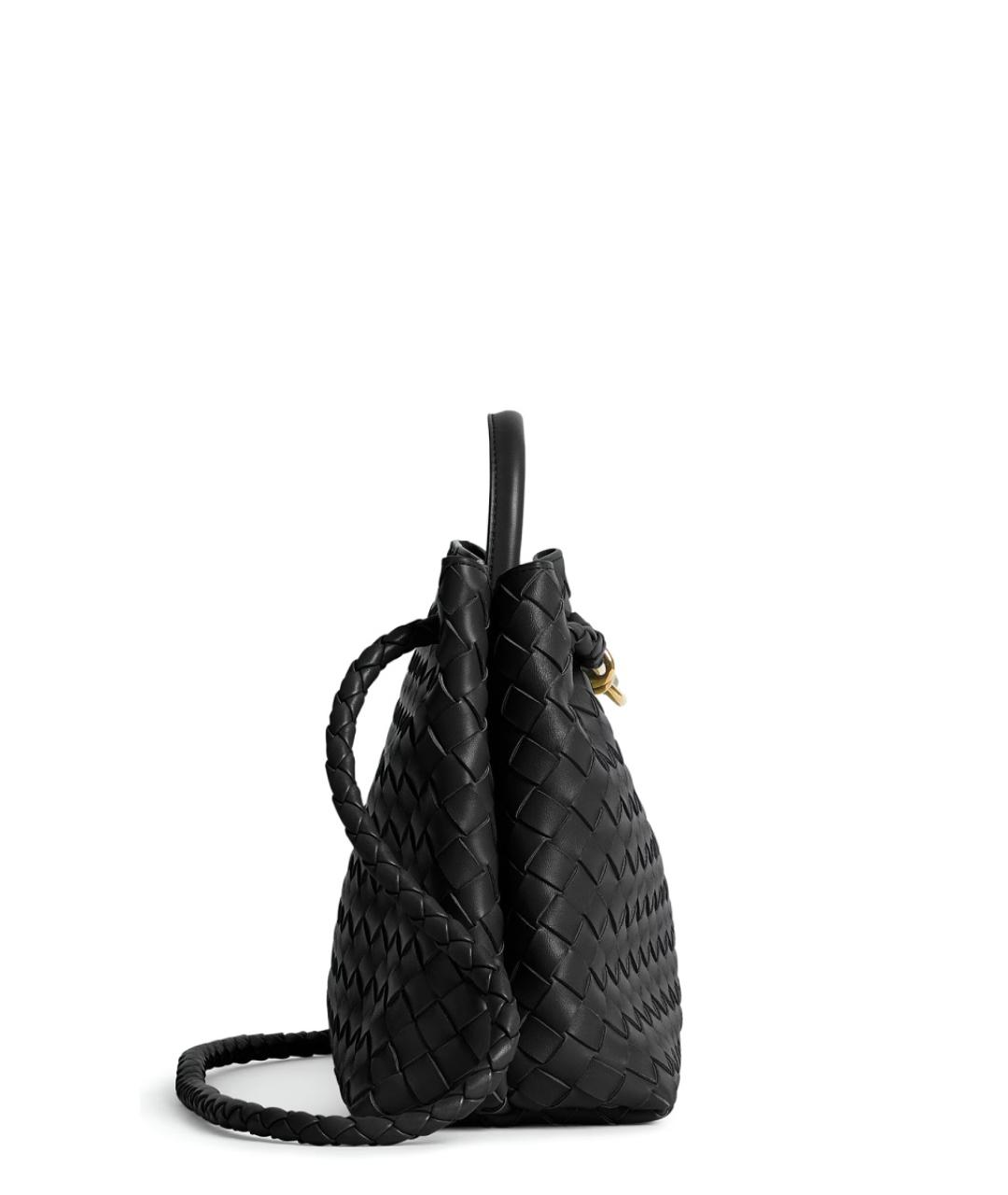 BOTTEGA VENETA Черная кожаная сумка через плечо, фото 3