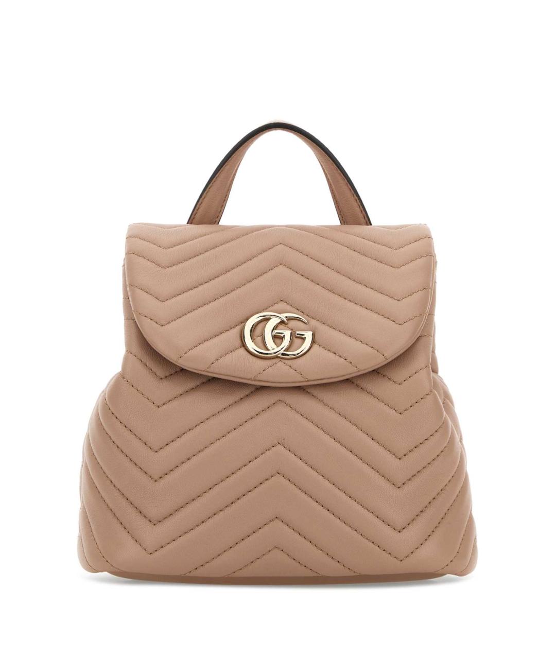 GUCCI Розовый кожаный рюкзак, фото 1