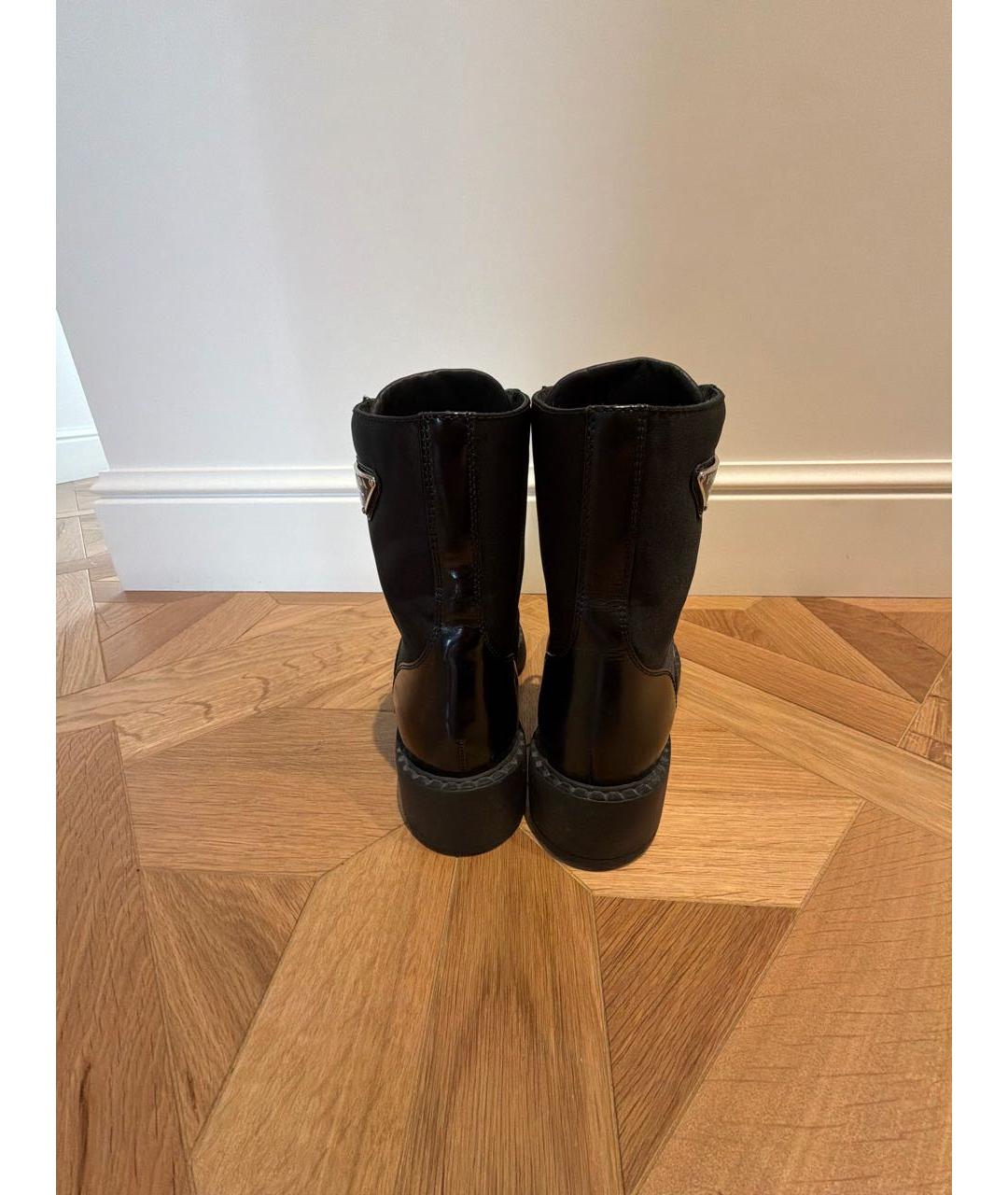 PRADA Черные кожаные ботинки, фото 4