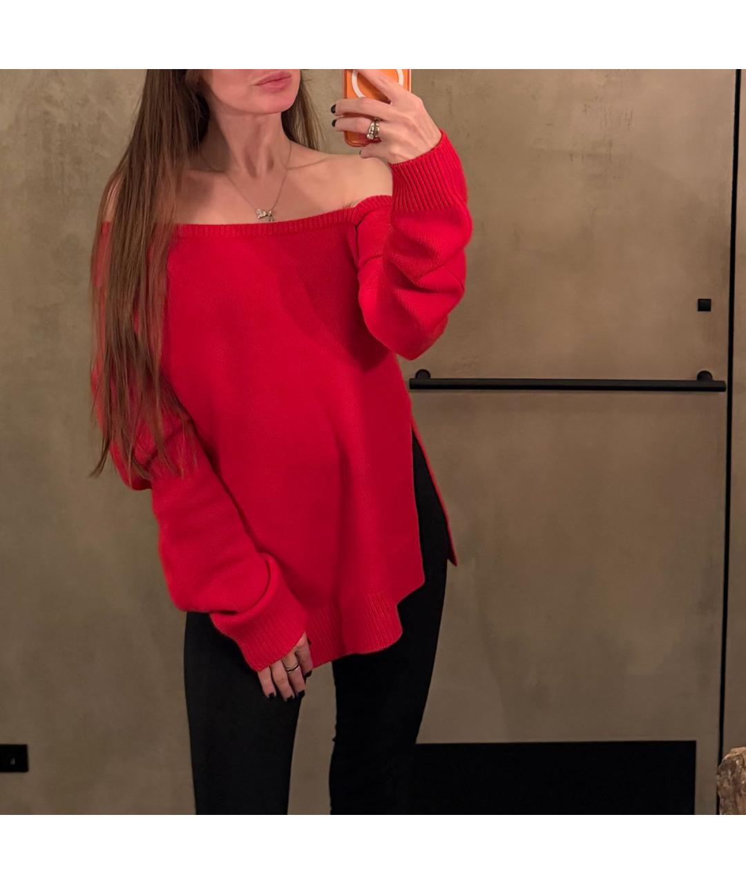 CHRISTOPHER KANE Красный кашемировый джемпер / свитер, фото 7