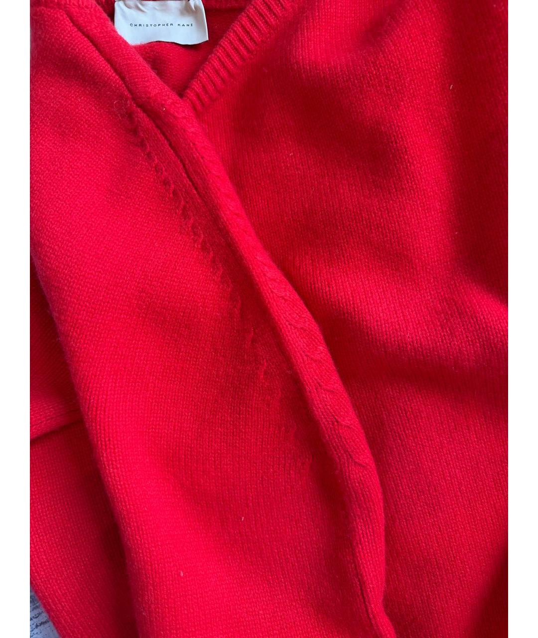 CHRISTOPHER KANE Красный кашемировый джемпер / свитер, фото 6