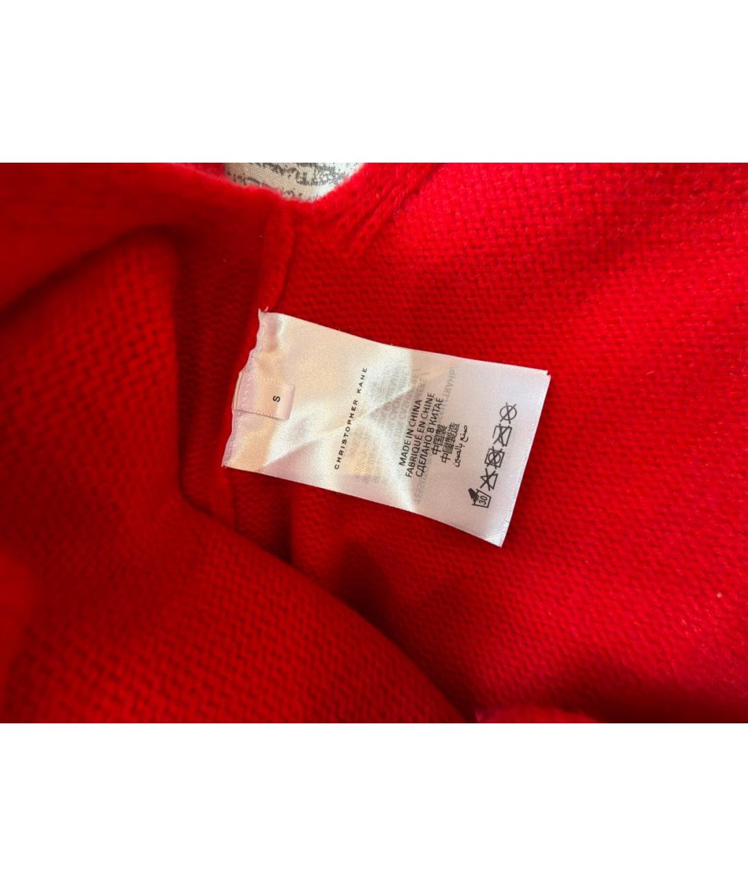 CHRISTOPHER KANE Красный кашемировый джемпер / свитер, фото 2