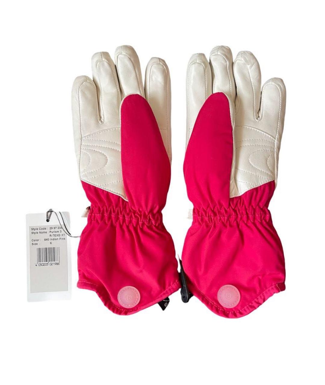 BOGNER Фуксия кожаные перчатки, фото 2