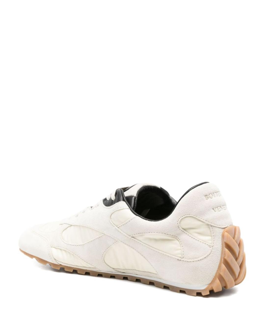 BOTTEGA VENETA Белые кожаные низкие кроссовки / кеды, фото 4