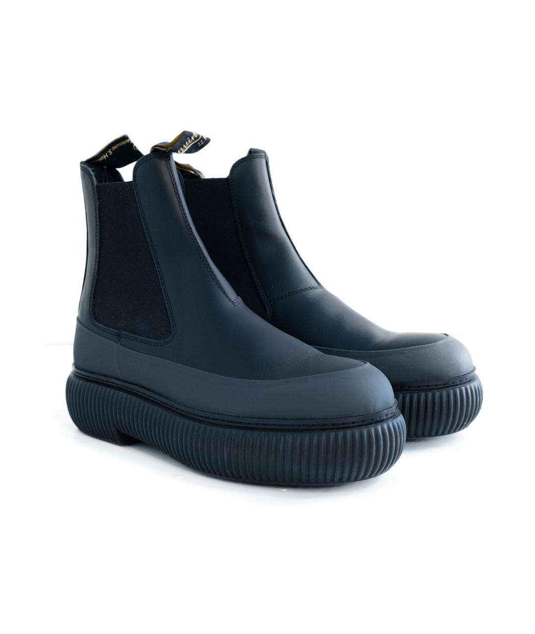 LANVIN Черные кожаные полусапоги, фото 2