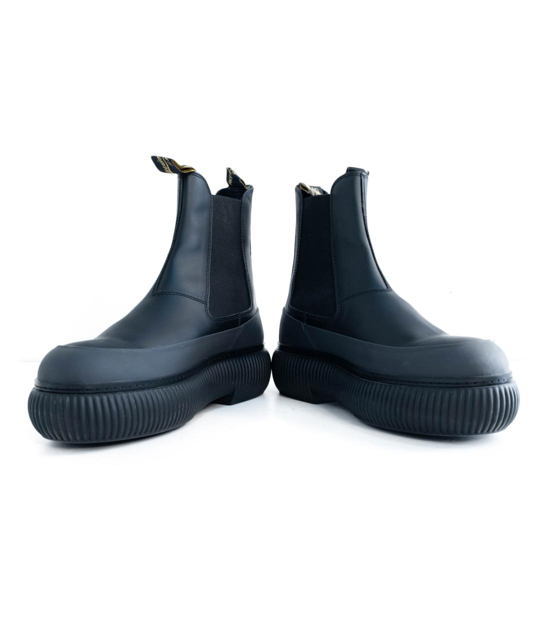 LANVIN Черные кожаные полусапоги, фото 4