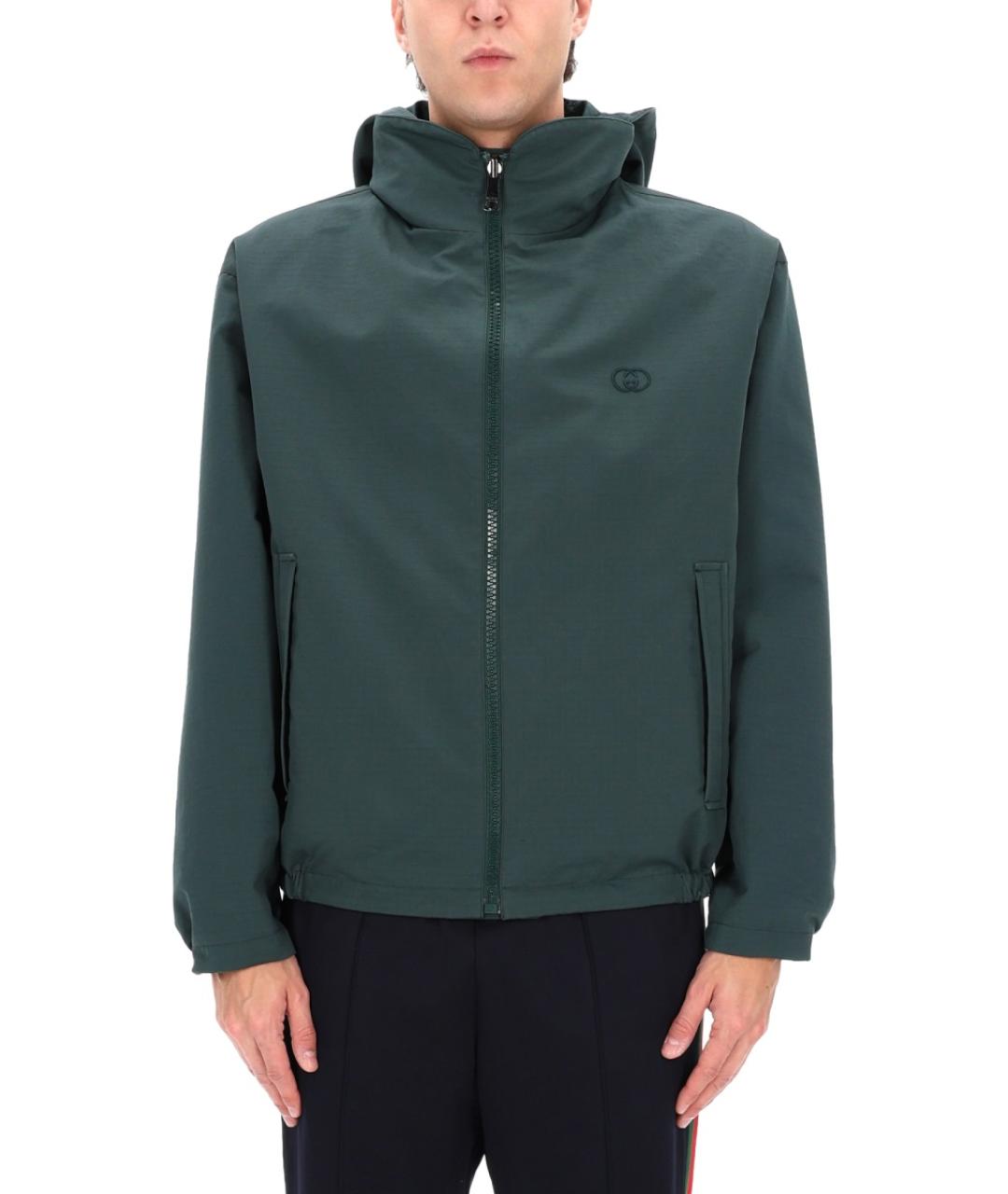 GUCCI Зеленая хлопковая куртка, фото 4