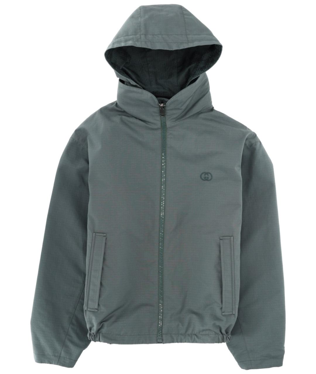 GUCCI Зеленая хлопковая куртка, фото 1