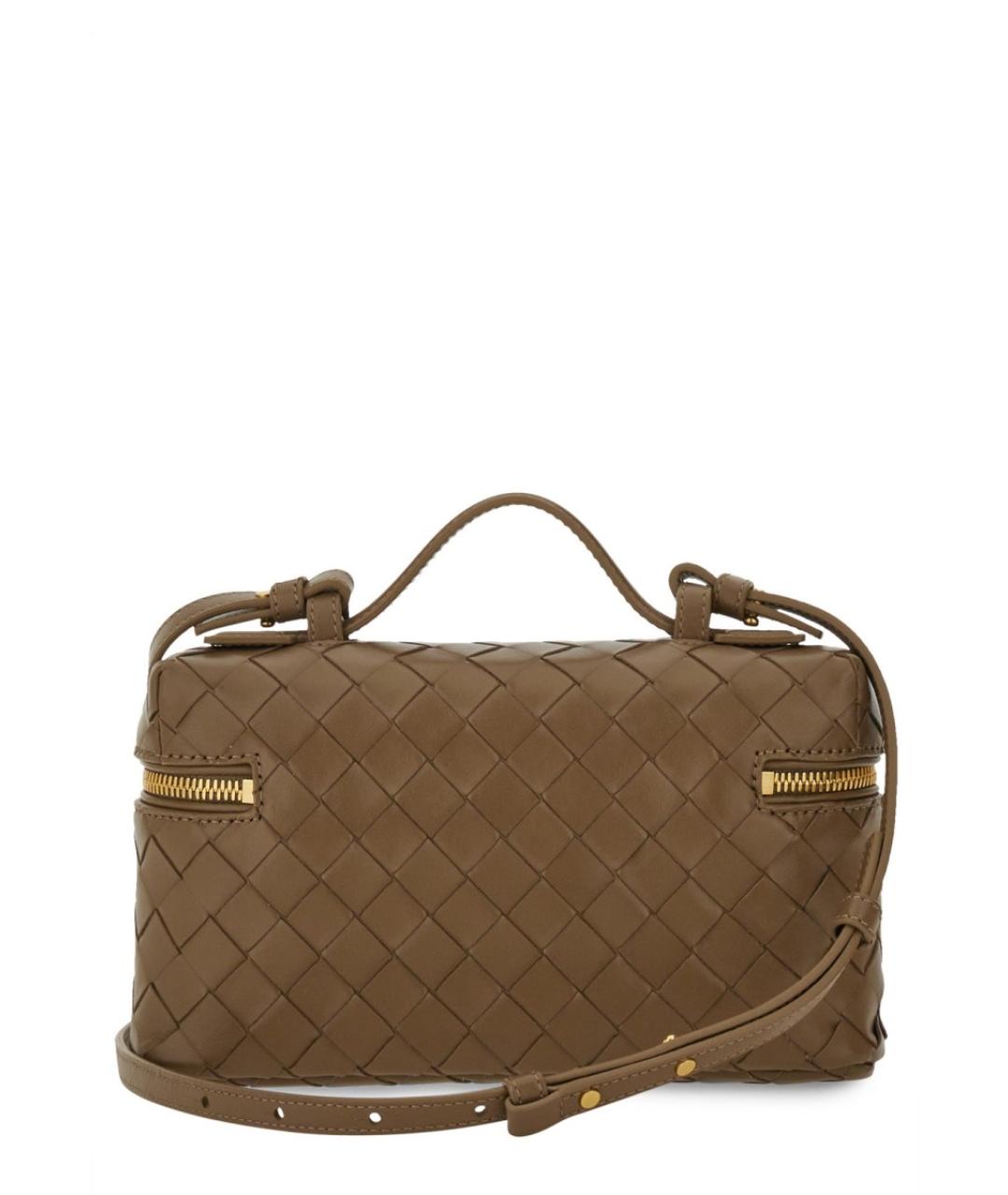 BOTTEGA VENETA Зеленая кожаная сумка тоут, фото 4