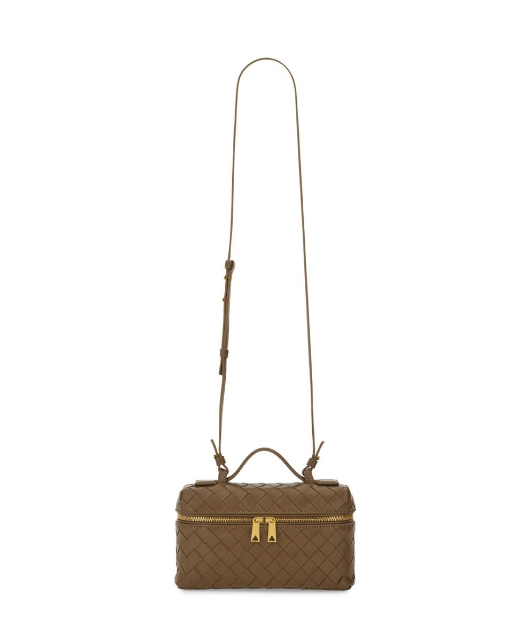 BOTTEGA VENETA Зеленая кожаная сумка тоут, фото 2