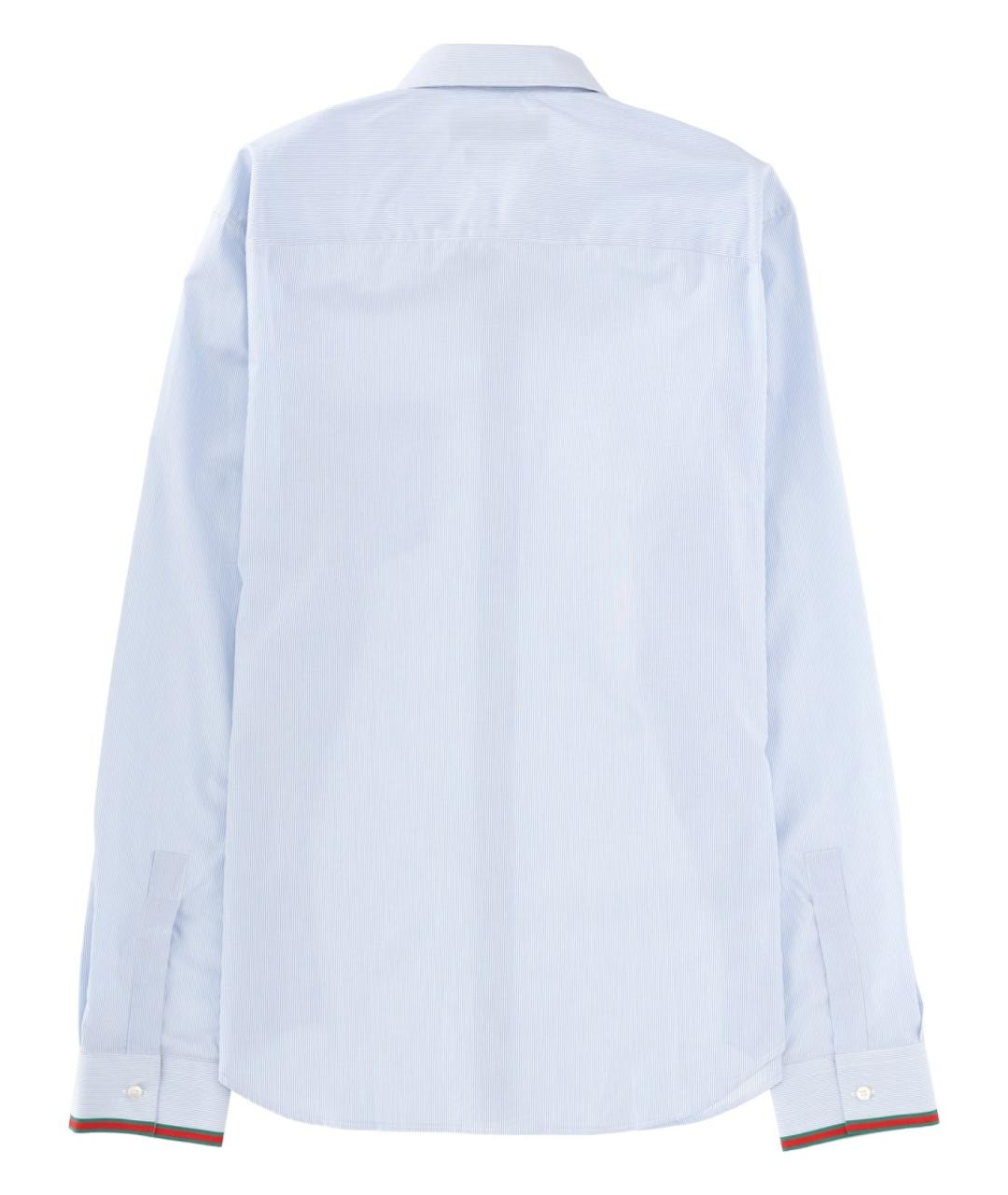 GUCCI Голубая хлопковая кэжуал рубашка, фото 3