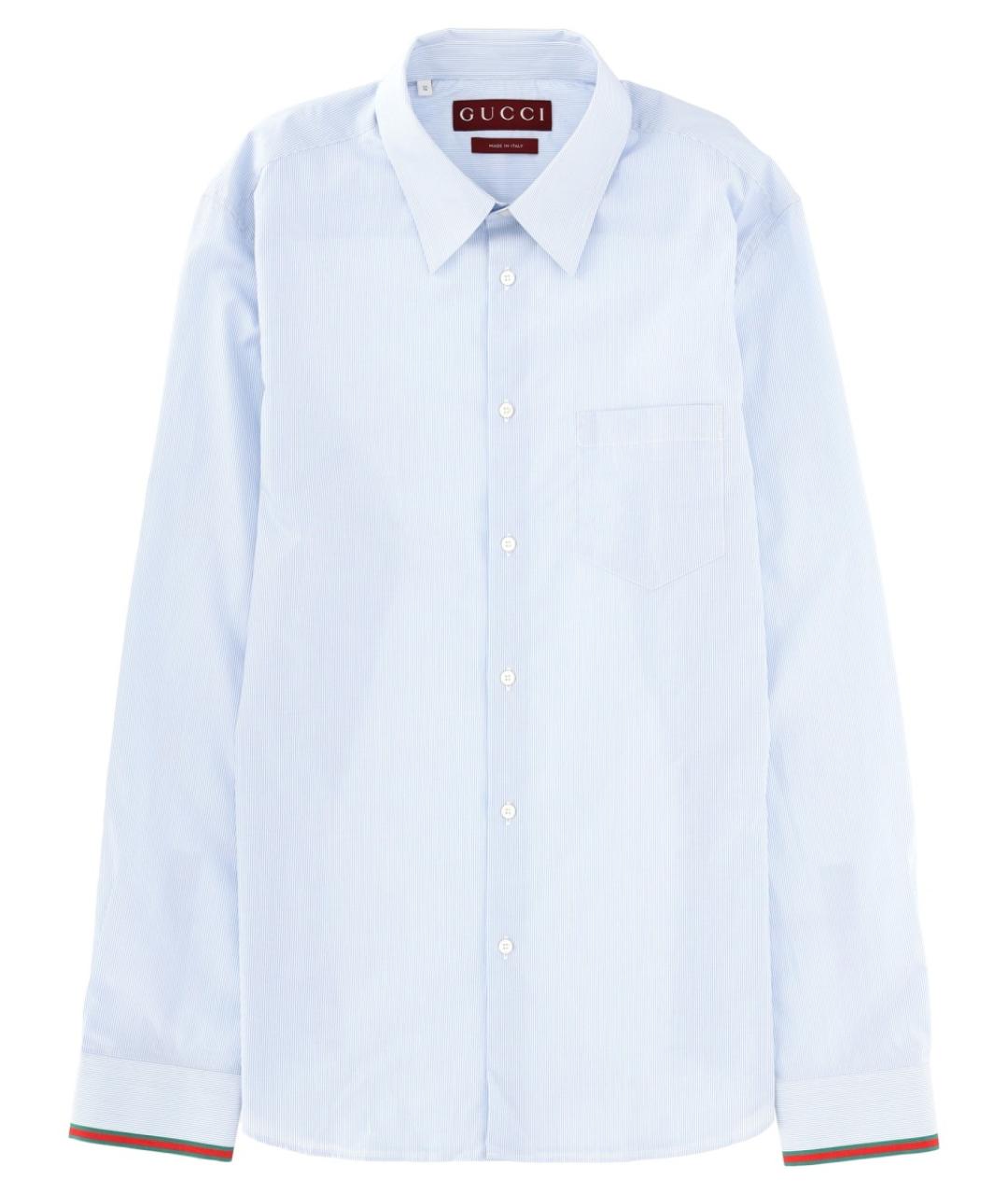 GUCCI Голубая хлопковая кэжуал рубашка, фото 1