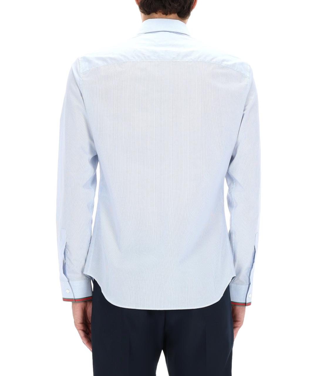 GUCCI Голубая хлопковая кэжуал рубашка, фото 5