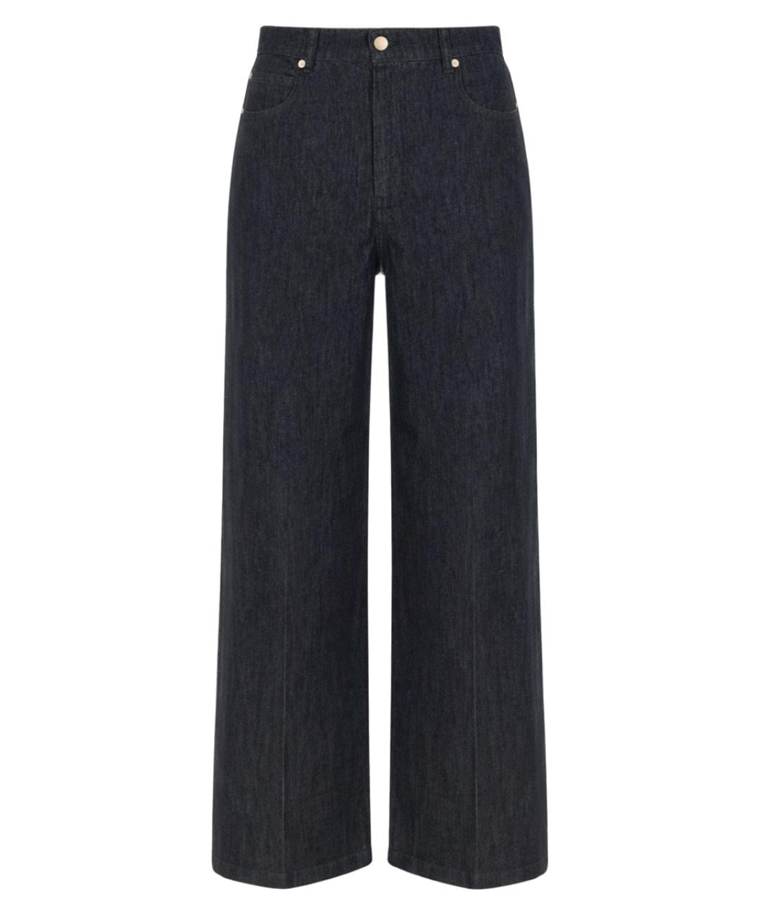 'S MAX MARA Синие хлопковые прямые джинсы, фото 1